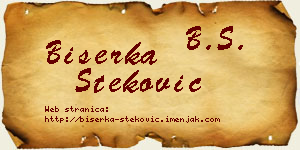 Biserka Steković vizit kartica